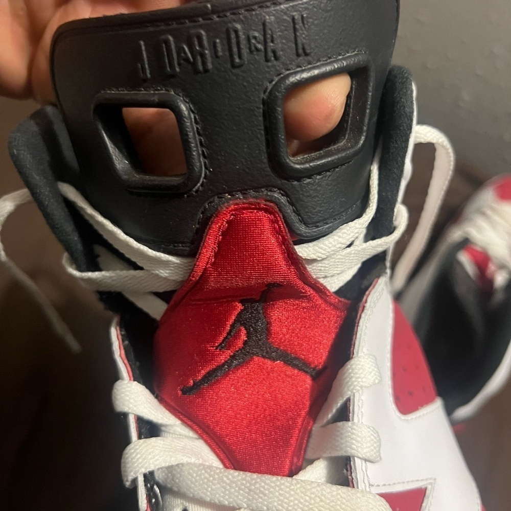 Nike Black and White Sneakers Nike Retro 6 Carmine OG - Picture 6 of 7